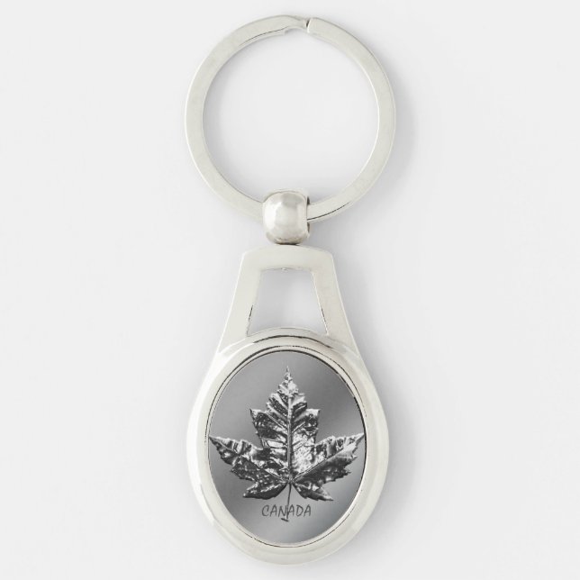 Canada Souvenir Keychains Silver Canada Keychains (Front)