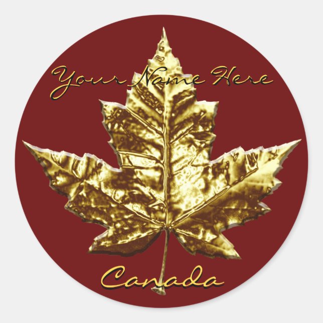 Canada Souvenir Stickers Gold Medal Canada Sticker (Front)