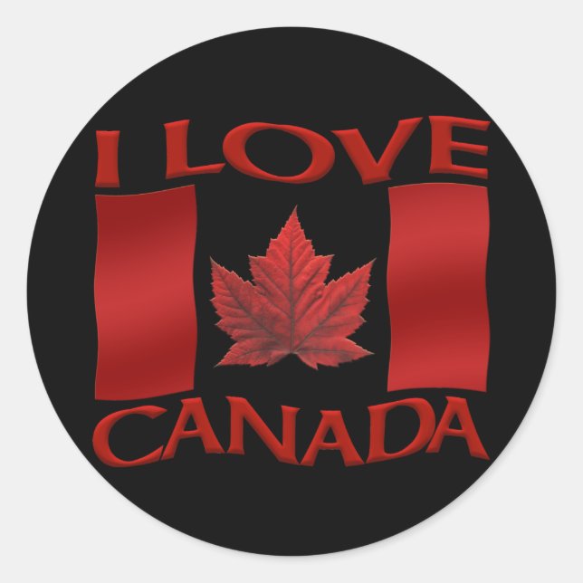 Canada Souvenir Stickers Red Maple Leaf Stickers (Front)