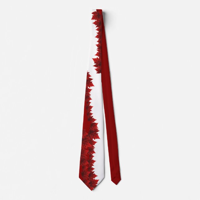 Canada Souvenir Tie Red Maple Leaf Canada Neckties (Front)