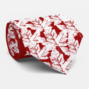 Canada Souvenir Tie Red Retro Winter Canada Tie