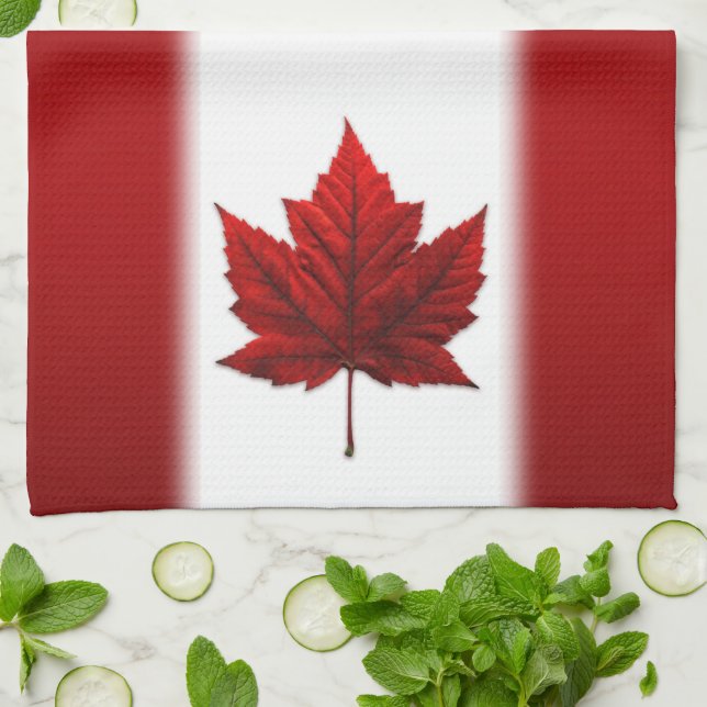 Canada Souvenir Towel Canadian Tea Towel Decor (Folded)