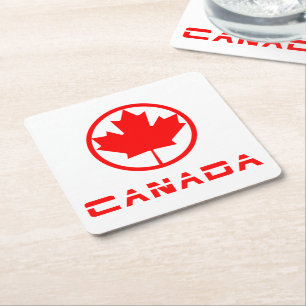 Canada Square Paper Coaster