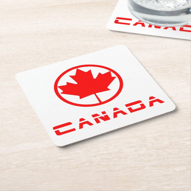 Canada Square Paper Coaster (Angled)