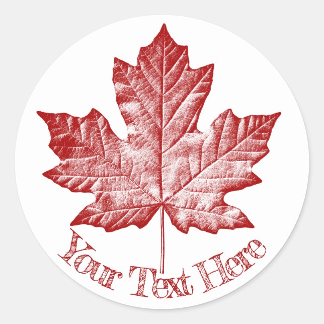 Canada Stickers Personalized Maple Leaf Stickers (Front)