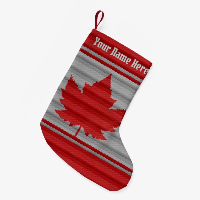 Canada Stocking Canada Maple Leaf Christmas Sock (Front (Hanging))