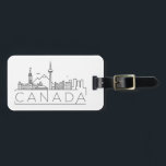 Canada Stylized Skyline Luggage Tag<br><div class="desc">A unique luggage tag representing the beautiful land of Canada. This tag features a stylized illustration of the city's unique skyline with its name underneath.</div>