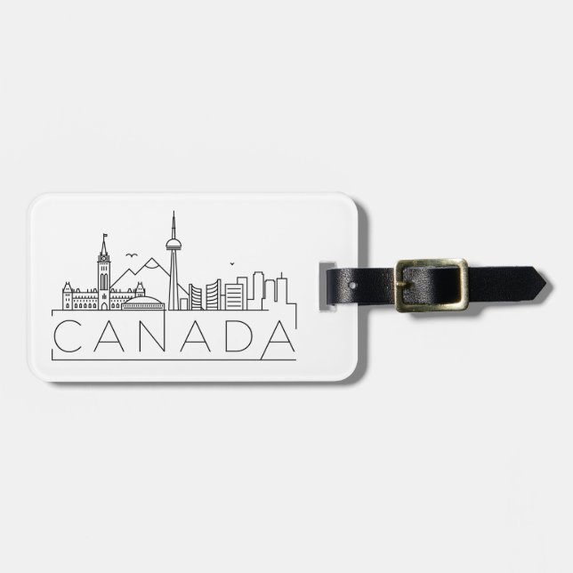 Canada Stylized Skyline Luggage Tag (Front Horizontal)