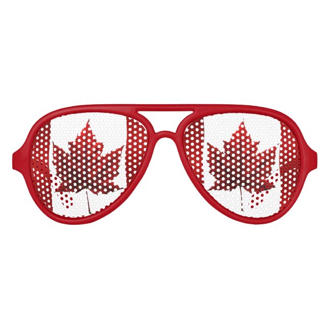 Canada Sunglasses Fun Canada Flag Costume Gifts (Front)