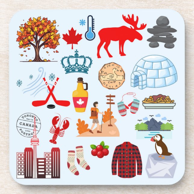 Canada Symbols Coaster (Front)