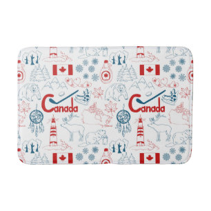 Canada   Symbols Pattern Bath Mat