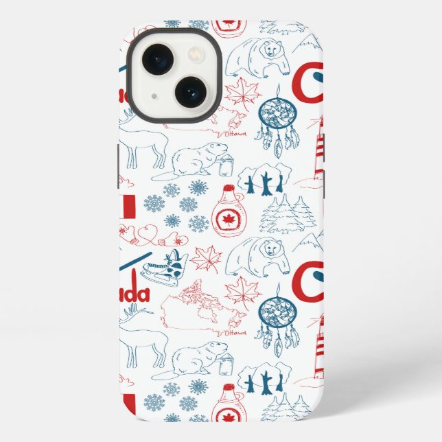 Canada | Symbols Pattern iPhone Case (Back)