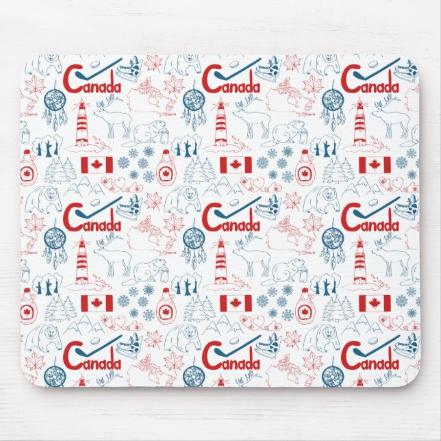 Canada | Symbols Pattern Mouse Pad (Front)