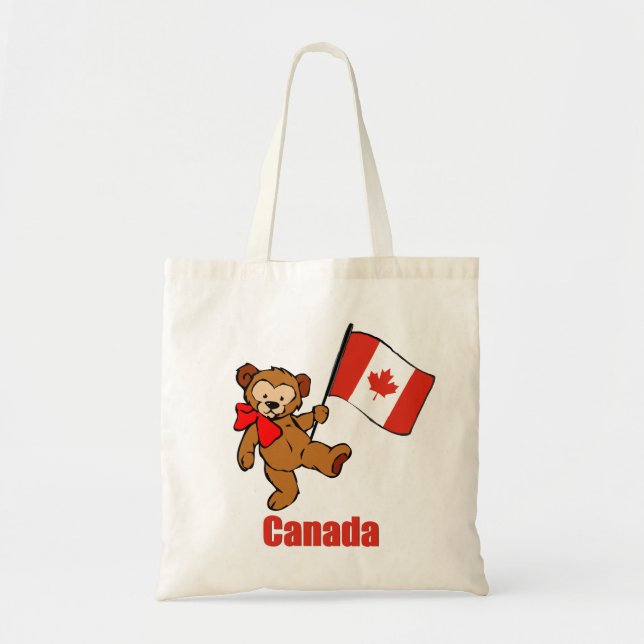 Canada Teddy Bear Tote Bag (Front)