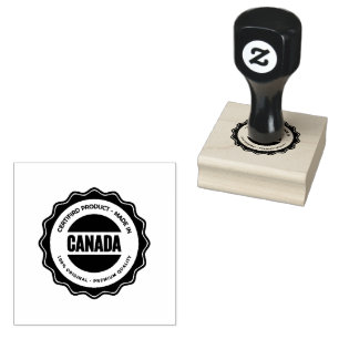 Canada Text Logo Vibrant Fuchsia Ink Bold Impress  Rubber Stamp
