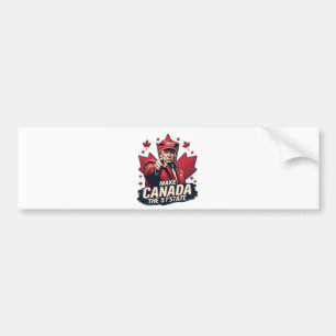 Canada the 51st State Trump Canadian  Bumper Sticker