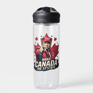 Canada the 51st State Trump Canadian  Water Bottle