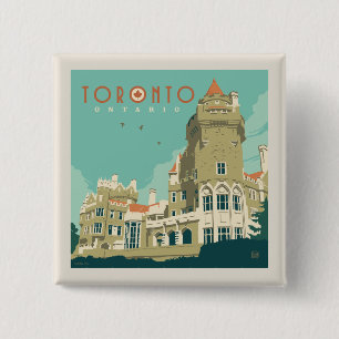 Canada Toronto, Casa Loma 2 Inch Square Button