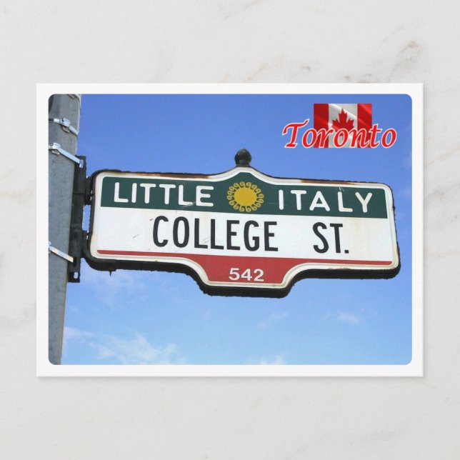 Canada - Toronto - Little Italy Sign - Postcard (Front)
