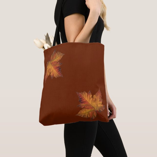Canada Tote Bags Gold Maple Leaf Souvenir Bags (Close Up)