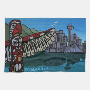 Canada Towel Personalized Vancouver Tea Towel
