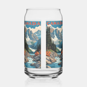 Canada Travel Poster Can Glass