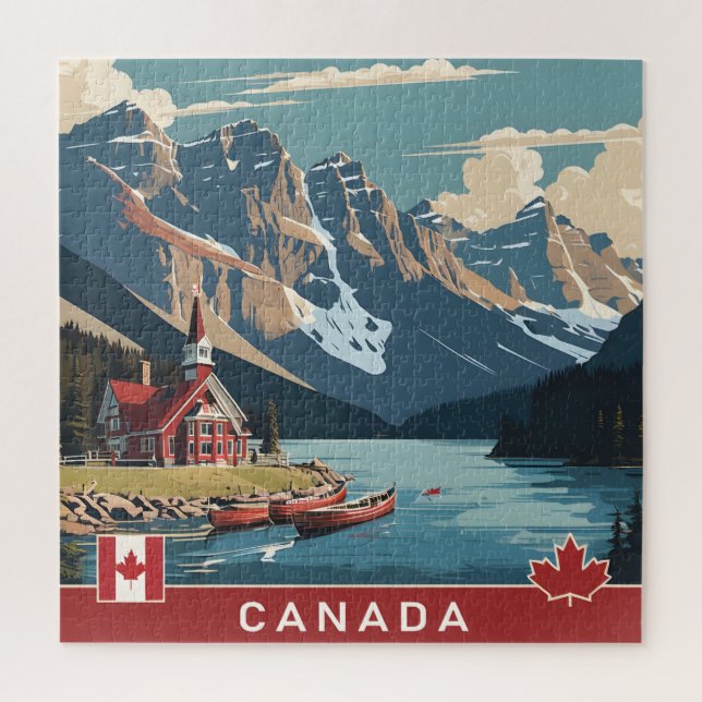 Canada Travel Poster Jigsaw Puzzle (Vertical)