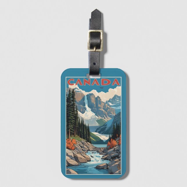 Canada Travel Poster Luggage Tag (Front Vertical)