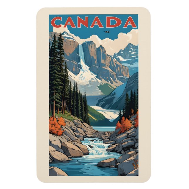 Canada Travel Poster Magnet (Vertical)