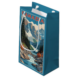 Canada Travel Poster Small Gift Bag