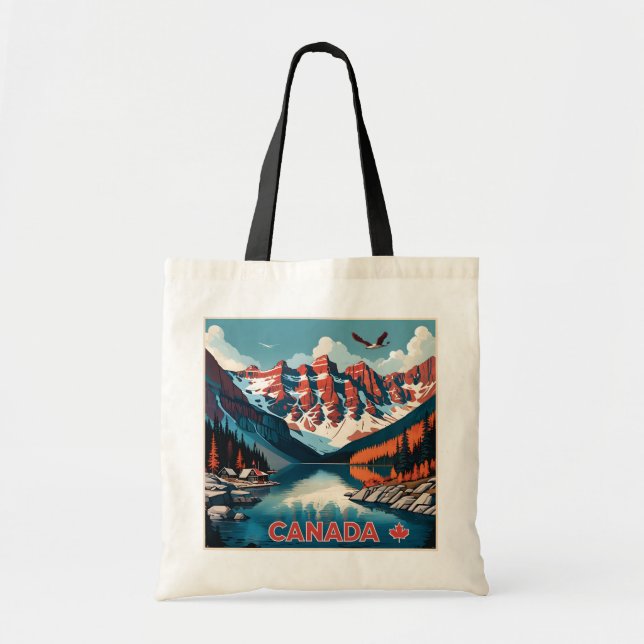 Canada Travel Poster Tote Bag (Front)