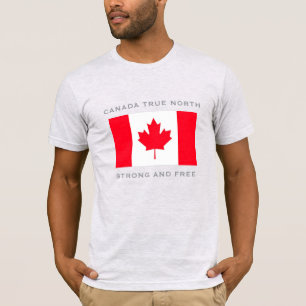 Canada True North Strong And Free. Tri-Blend Shirt