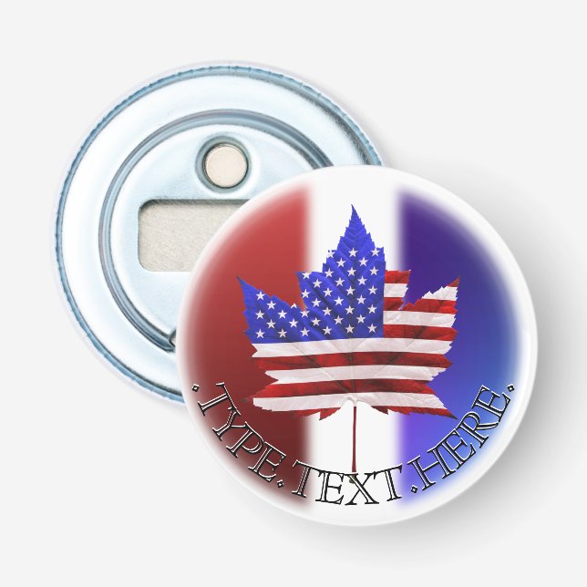 Canada USA  Bottle Opener Personalized Souvenirs (Front)