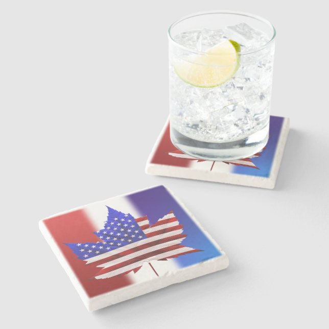 Canada USA Coasters Personalized US Canada Coaster (Side)