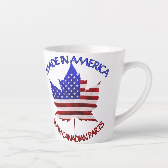 Canada USA Cups US / Canada Souvenir Latte Mugs (Droite)