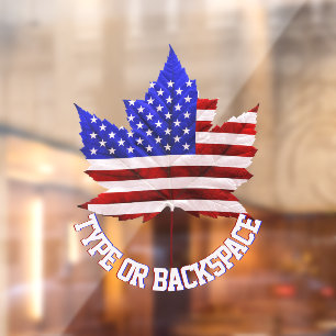 Canada USA Decal Personalized Window Decal Cling