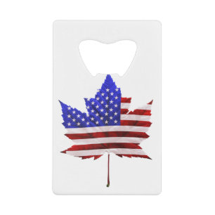 Canada USA Souvenir Bottle Opener - Personalized Credit Card Bottle Opener