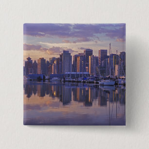 Canada, Vancouver, British Columbia. Vancouver 2 Inch Square Button