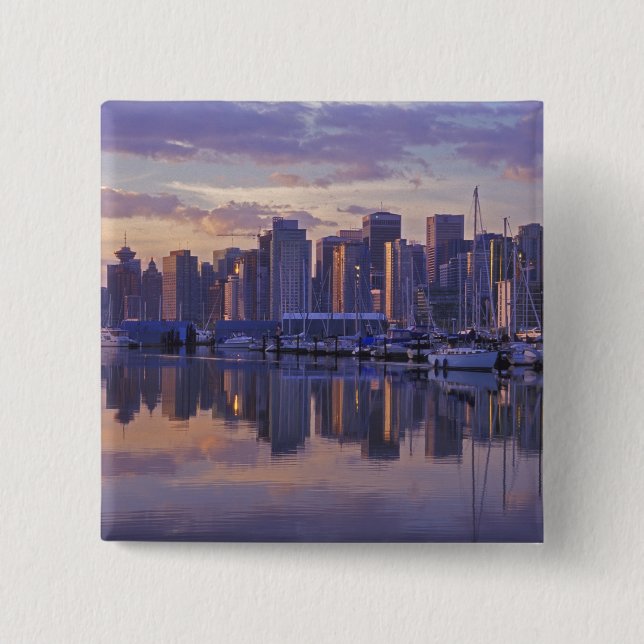 Canada, Vancouver, British Columbia. Vancouver 2 Inch Square Button (Front)