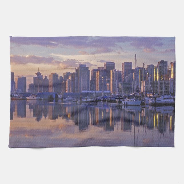 Canada, Vancouver, British Columbia. Vancouver Kitchen Towel (Horizontal)