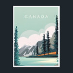 Canada Vintage Travel lighthouse retro alberta Postcard<br><div class="desc">vintage,  retro,  travel,  modern,  watercolor,  classic,  alberta,  Canada postcards,  lighthouse, </div>