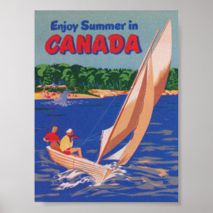 Canada, Voilier, Poster Vintage voyage