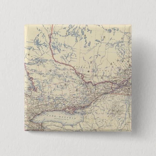 Canada W 2 Inch Square Button (Front)