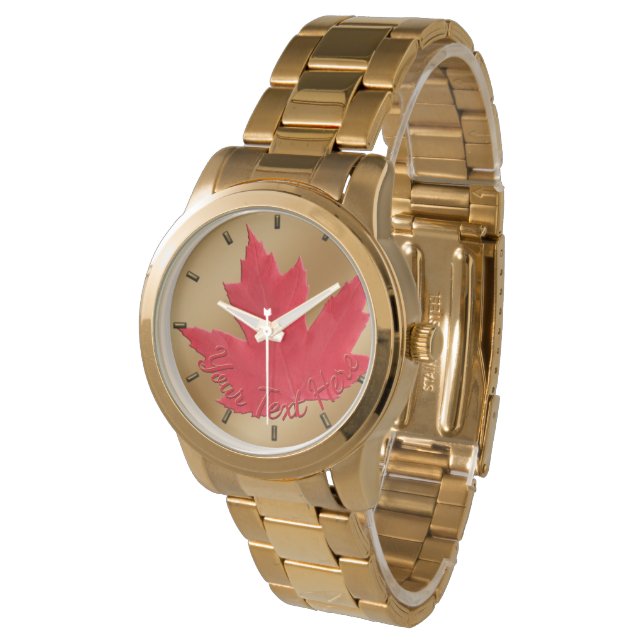 Canada Watch Canada Maple Leaf Souvenir Wristwatch (Angled)
