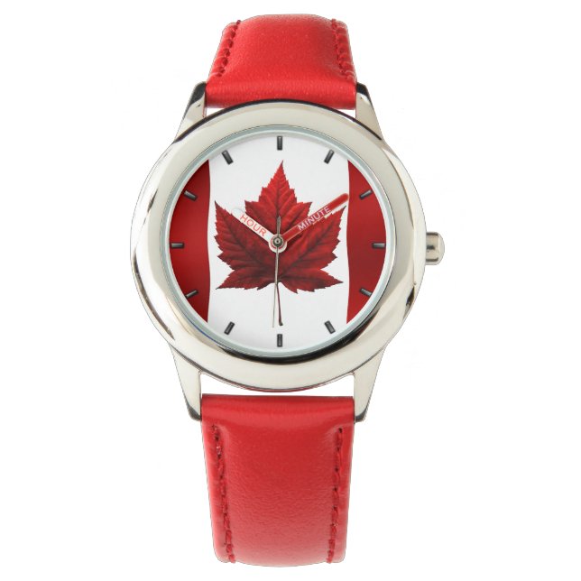 Canada Watch Canadian Flag Souvenir Wristwatch (Front)
