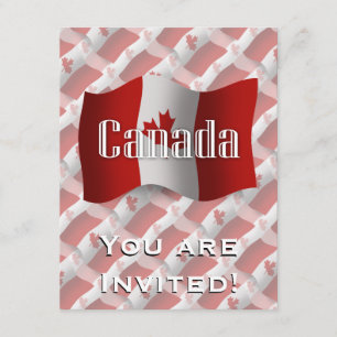 Canada Waving Flag Invitation
