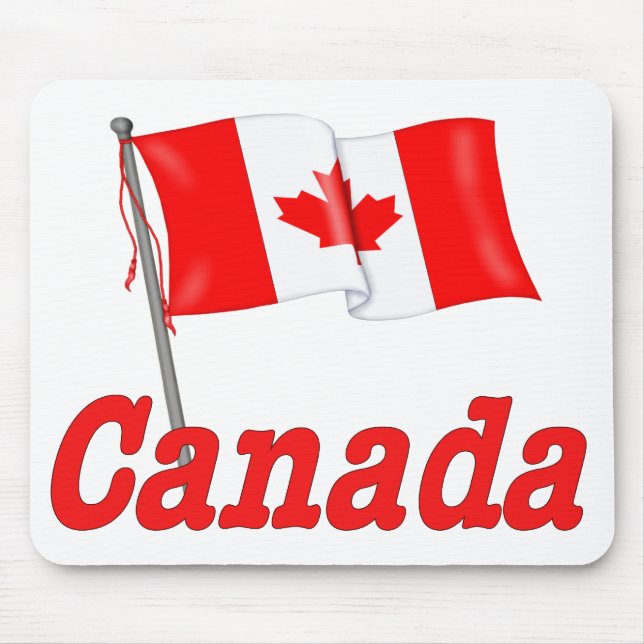 Canada Waving Flag Mouse Pad (Front)