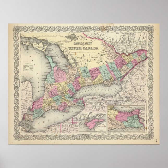 Canada West or Upper Canada Poster (Front)