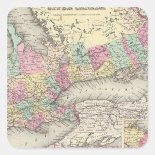 Canada West or Upper Canada Square Sticker