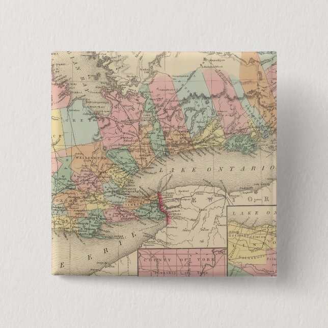 Canada West Upper 2 Inch Square Button (Front)